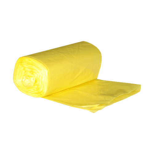 Sac plastique PE HD Héracène 20L jaune 7µm photo du produit front L
