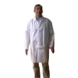 Blouse Poligard PLP 50g/m² pressions col chemise poche droite manches raglan poignets ourlets blanc taille XL photo du produit
