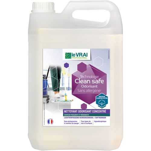 Nettoyant odorisant concentré Le Vrai Professionnel Clean Safe bidon de 5L photo du produit front L