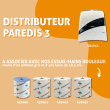 Distributeur d'essuie-mains rouleau Paredis 3 laize 18,1 cm embout gris reconditionné Paredes Renew photo du produit back S