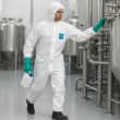 Combinaison de protection type 5-6 antistatique Ansell AlphaTec 1500 PLUS - Modèle 111 blanc taille L photo du produit video S