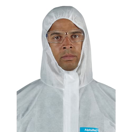Combinaison de protection type 5-6 antistatique Ansell AlphaTec 1500 PLUS - Modèle 111 blanc taille XL photo du produit front L
