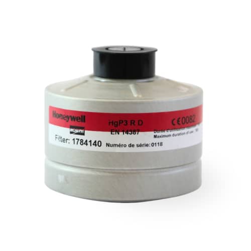 Cartouche anti-gaz aluminium HoneywellHgP3 pour masque anti-gaz photo du produit front L