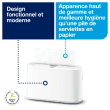 Distributeur portable d'essuie-mains pliés Tork plastique blanc photo du produit back S