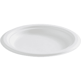 Assiette fibres végétales ronde blanche Diamètre 180 mm Alphaform