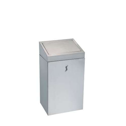 Poubelle métal 25L inox brossé Medial photo du produit front L