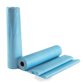 Drap d'examen rouleau pure ouate bleue plastifiée