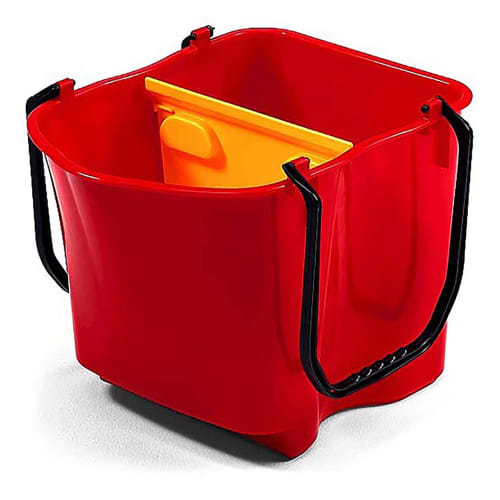 Seau bi-bac PLP 2 x 14L rouge Filmop photo du produit front L