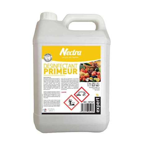 Désinfectant primeur Nectra Crudi' chlor bidon de 5L photo du produit front L