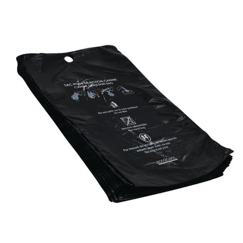 Sac-gant plastique pour déchets canins 12µm, noir Rossignol photo du produit front L