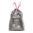 Sacs poubelle NFE 100L argent/noir 34µ lien coulissant Alfapac photo du produit