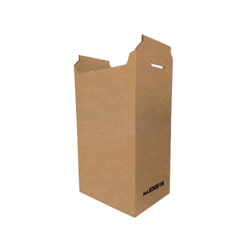 Carton hospitalier non normé 50L bas lien détachable kraft photo du produit front L