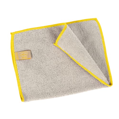 Essuyage microfibre Mini 200 gris surjet jaune 23 x 35 cm Decitex photo du produit front L