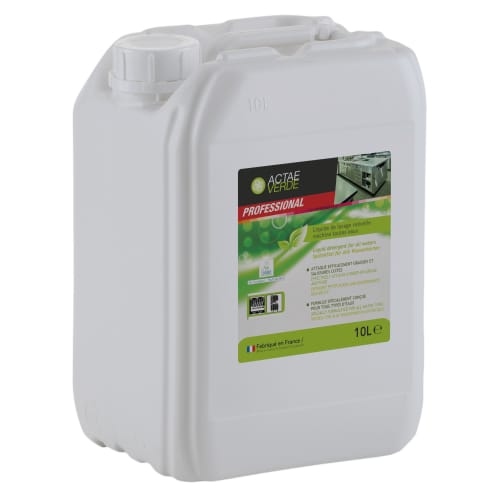 Détergent alcalin concentré certifié Ecolabel bidon de 10L Actae Verde photo du produit front L