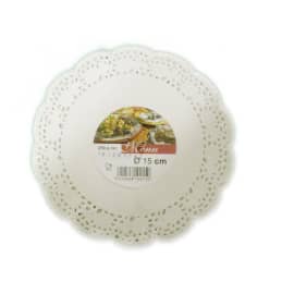 Set de table papier rond Manufacture de l'Éphémère Ø15cm blanc