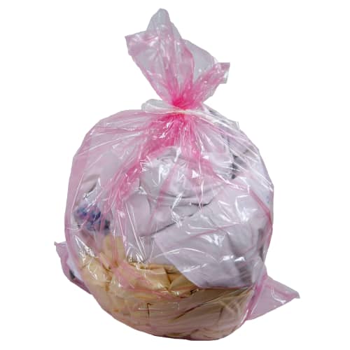 Sac plastique soluble en eau chaude 660 x 840 mm rouge 26µm photo du produit front L