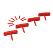 Lot de 4 crochets pour support mural rouge Vikan photo du produit