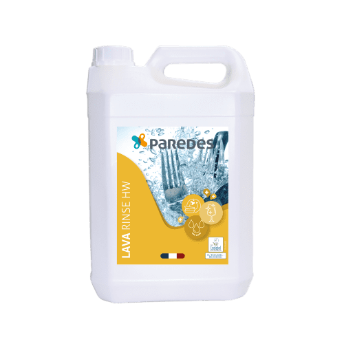 Liquide de rinçage vaisselle machine eau dure Ecolabel Paredes Lava Rinse HW bidon de 5L photo du produit front L
