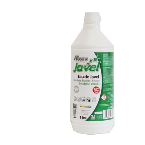 Eau de javel à 2,6% de chlore actif flacon de 1L photo du produit front L