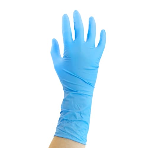 Gant de protection chimique nitrile 8MILL bleu non poudré taille S PROP photo du produit front L