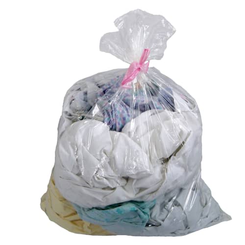 Sac plastique soluble en eau chaude 660 x 840 mm transparent 25µm photo du produit front L