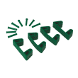 Lot de 4 clips caoutchouc pour support mural vert Vikan photo du produit