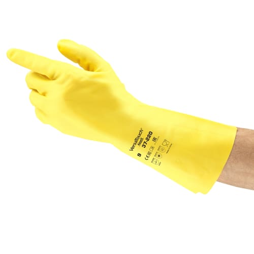 Gant de protection chimique nitrile AlphaTec 37-220 jaune taille 7 Ansell photo du produit front L