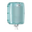 Distributeur d'essuyage dévidage central Tork W2 turquoise/blanc photo du produit back S