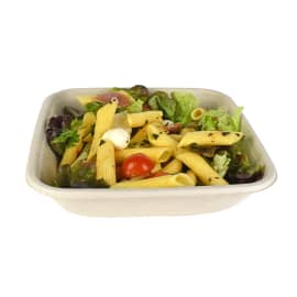 Barquette biodégradable MB Pack en fibres végétales 18 x 18 cm 800 cc