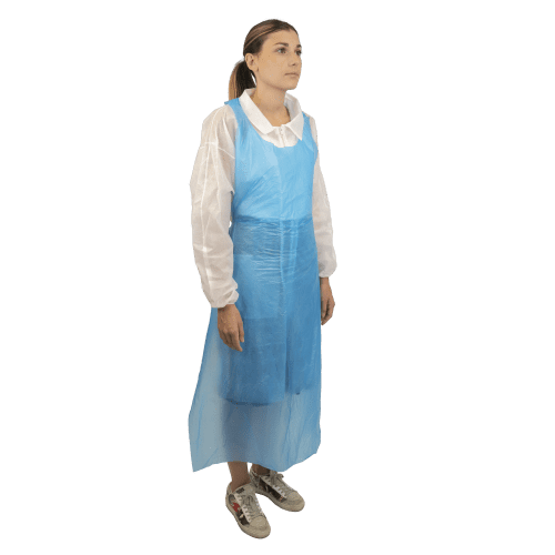 Tabliers Hopen PE classic gauffre bleu 25 µ dimensions 120 x 70 cm photo du produit front L