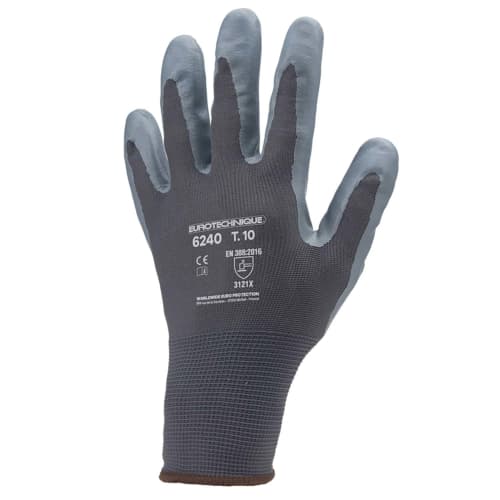 Gants de manipulation Coverguard Eurolite 6240 Nitrile lisse paume et doigt taille 8 photo du produit front L