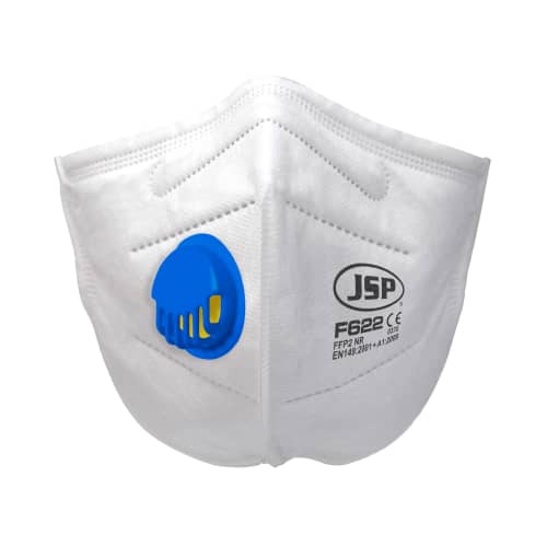 Masque de protection anti-poussières F622 FFP2 JSP pli vertical avec valve photo du produit front L