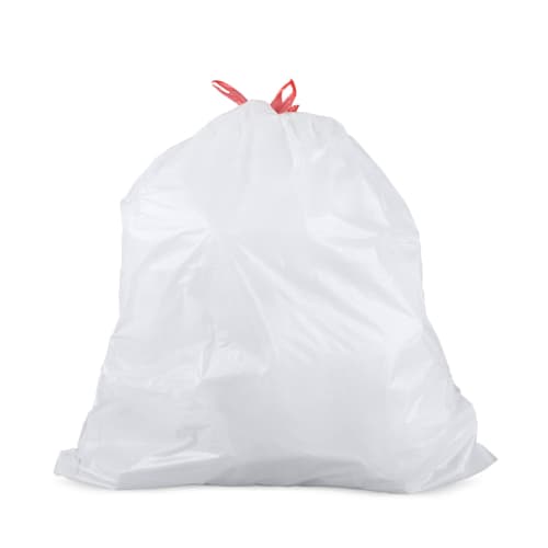 Sacs poubelle 50L blanc 24µ lien coulissant Paredes photo du produit front L
