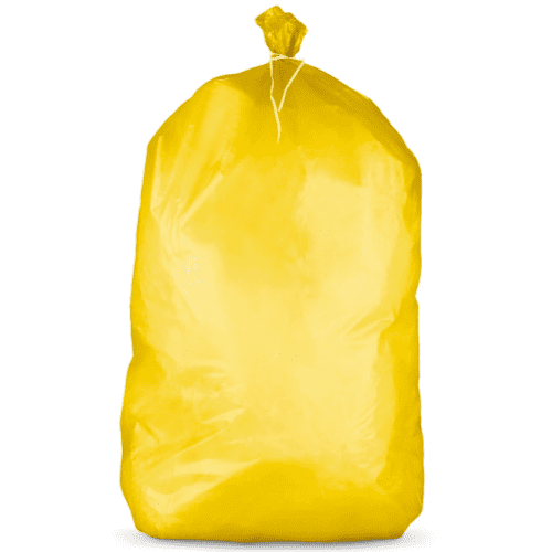 Sacs poubelle 50L Jaune 22µ photo du produit front L