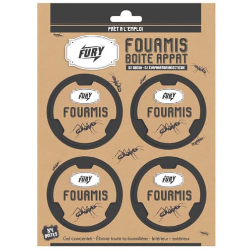 Insecticides Fury Boite Appât Fourmis unidose de 10g photo du produit front L