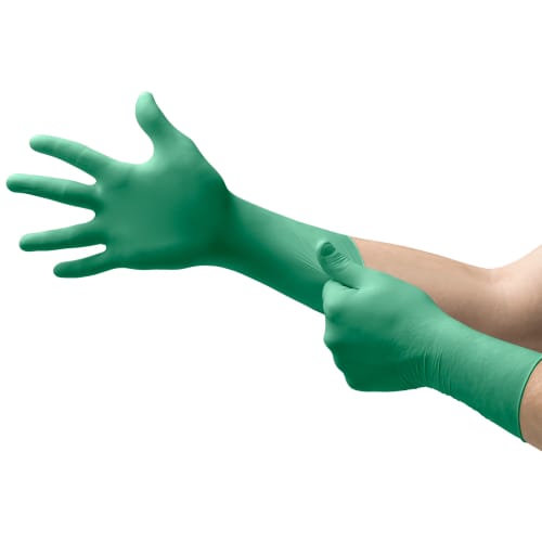 Gant à usage unique stérile Néoprène Ansell Dermashield 73-711 vert non poudré taille 8 photo du produit front L