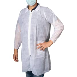 Blouse PLP 40 g/m² à col fermeture Zip poche intérieure blanc taille 3 (L) Hopen