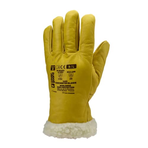 Gant de protection contre le froid Cariste fleur de bovin jaune taille 7 Coverguard photo du produit front L