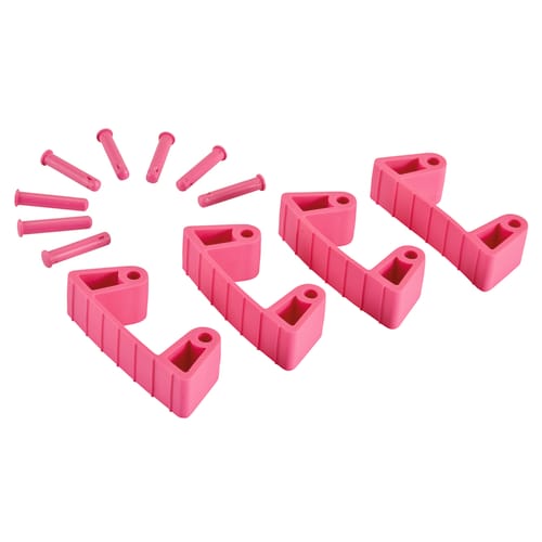 Lot de 4 clips caoutchouc pour support mural rose Vikan photo du produit front L