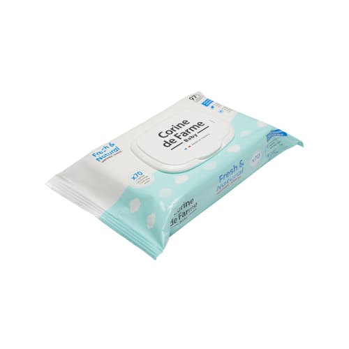 Lingettes bébé Corine de Farme Fresh & Natural paquet de 70 photo du produit front L