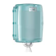 Distributeur d'essuyage dévidage central Tork W2 turquoise/blanc photo du produit Back View S