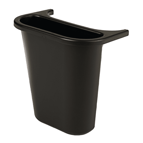 Bac latéral de recyclage pour grandes corbeilles 4,7L noir Rubbermaid photo du produit front L