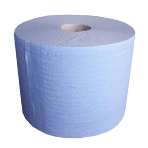 Bobine d'essuyage bleue 2 plis 1000 formats 21,5 x 35 cm certifié Ecolabel Papeco photo du produit front L