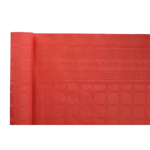 Nappe de table papier damassé Manufacture de l'Éphémère 1,20 x 50 m rouge photo du produit front L