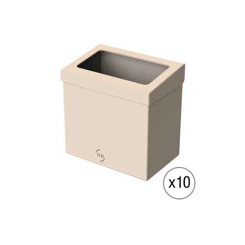 Poubelles de bureau carton à monter 6L marron JVD photo du produit front L