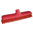 Balai lave-pont fibres dures alimentaire Maine Brosserie PLP 29cm rouge photo du produit