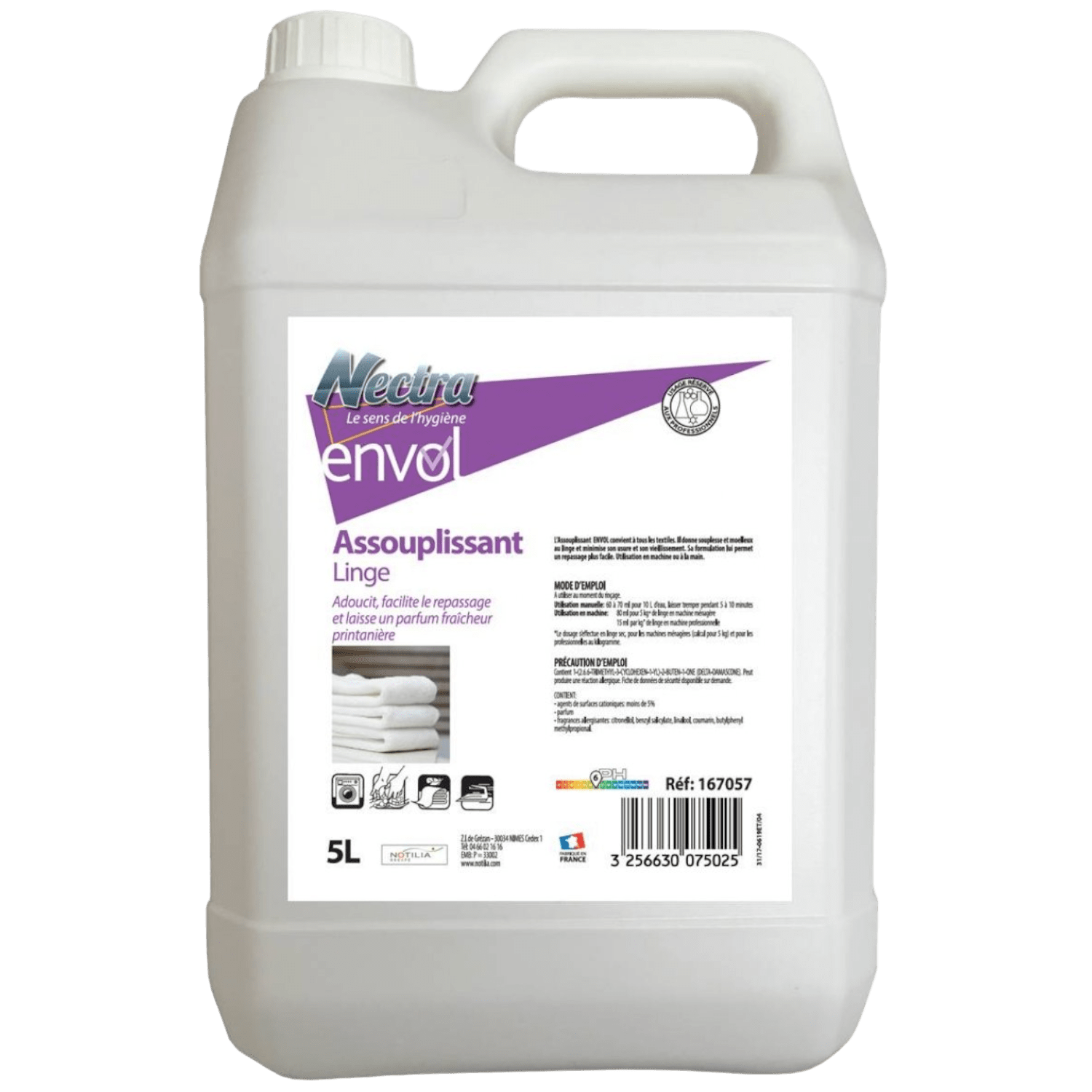 ASSOUPLISSANT concentré pour linge, parfumé, bidon de 5L