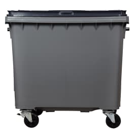 Conteneur 4 roues PEHD Korok sans barre 770L gris/gris Rossignol