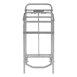 Support mobile inox à pédale 2 roues pour fûts plastique VAT5 30, 50 et 60 L photo du produit