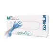 Gant de protection chimique nitrile Ansell Micro-Touch Nitra-Tex bleu non poudré taille M photo du produit back S